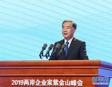 2019两岸企业家紫金山峰会在南京举行 汪洋出席并发表演讲