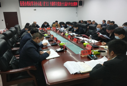 东安县委台办学习贯彻党的十九届六中全会精神