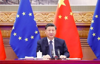 <b>习近平会见欧洲理事会主席米歇尔和欧盟委员会主席冯德莱恩</b>