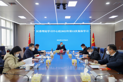 大通湖区理论学习中心组集中学习党的二十大报告涉台内容