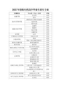 湖南大学2025年招收台湾高中毕业生简章
