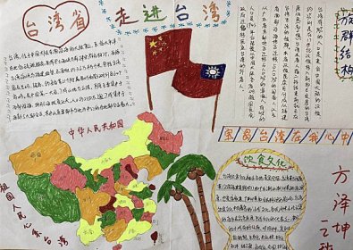 长沙涉台教育基地仰天湖金峰小学举办“两岸携手共创魅力中华”手抄报比赛